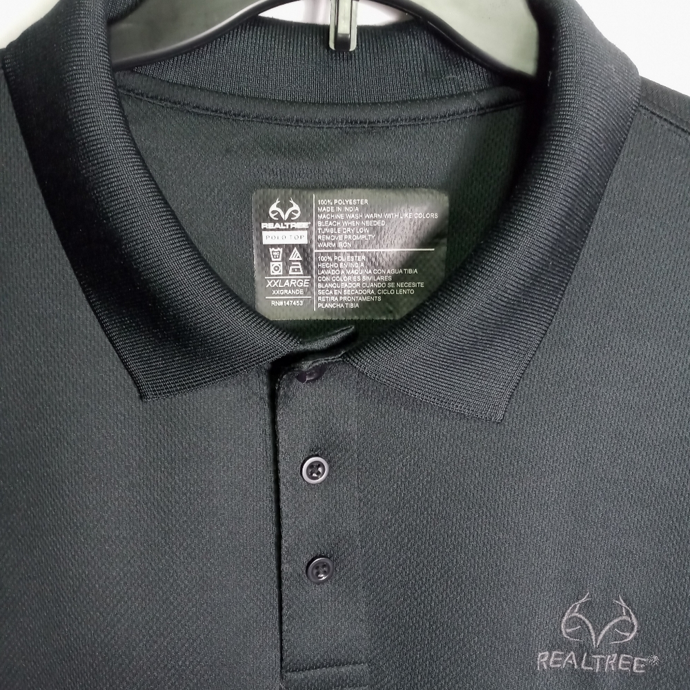 Mens Realtree Polo Shirt black 3X